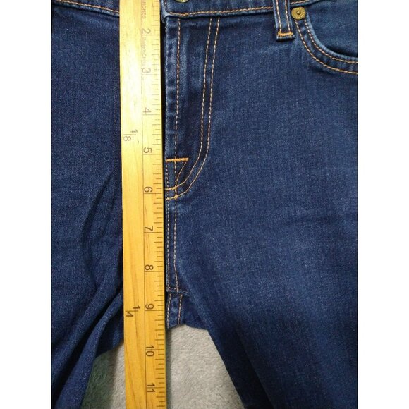 7 For All Mankind Jeans Womens 26 Blue Denim The Skinny Ankle Stretch Dark Wash - Picture 4 of 9